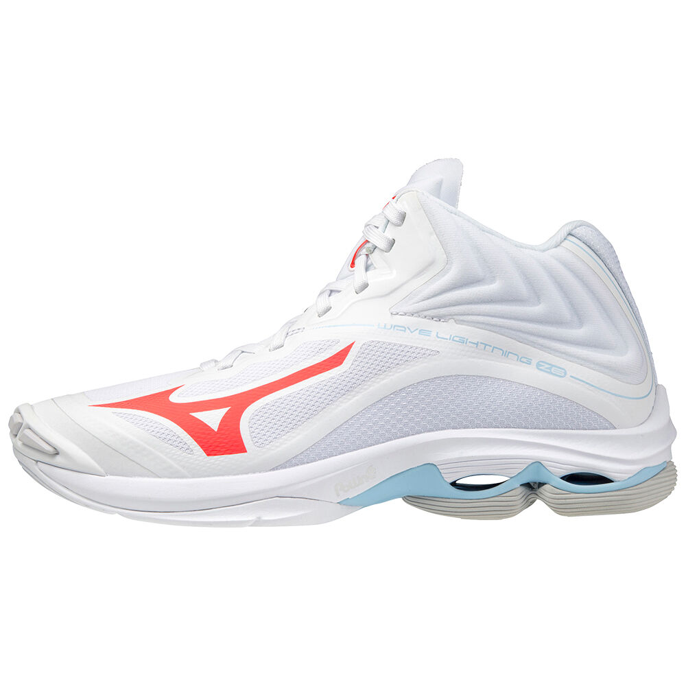 Damske Volejbalove Tenisky Mizuno Wave Lightning Z6 Mid Biele/Modre Vypredaj SNXV91384